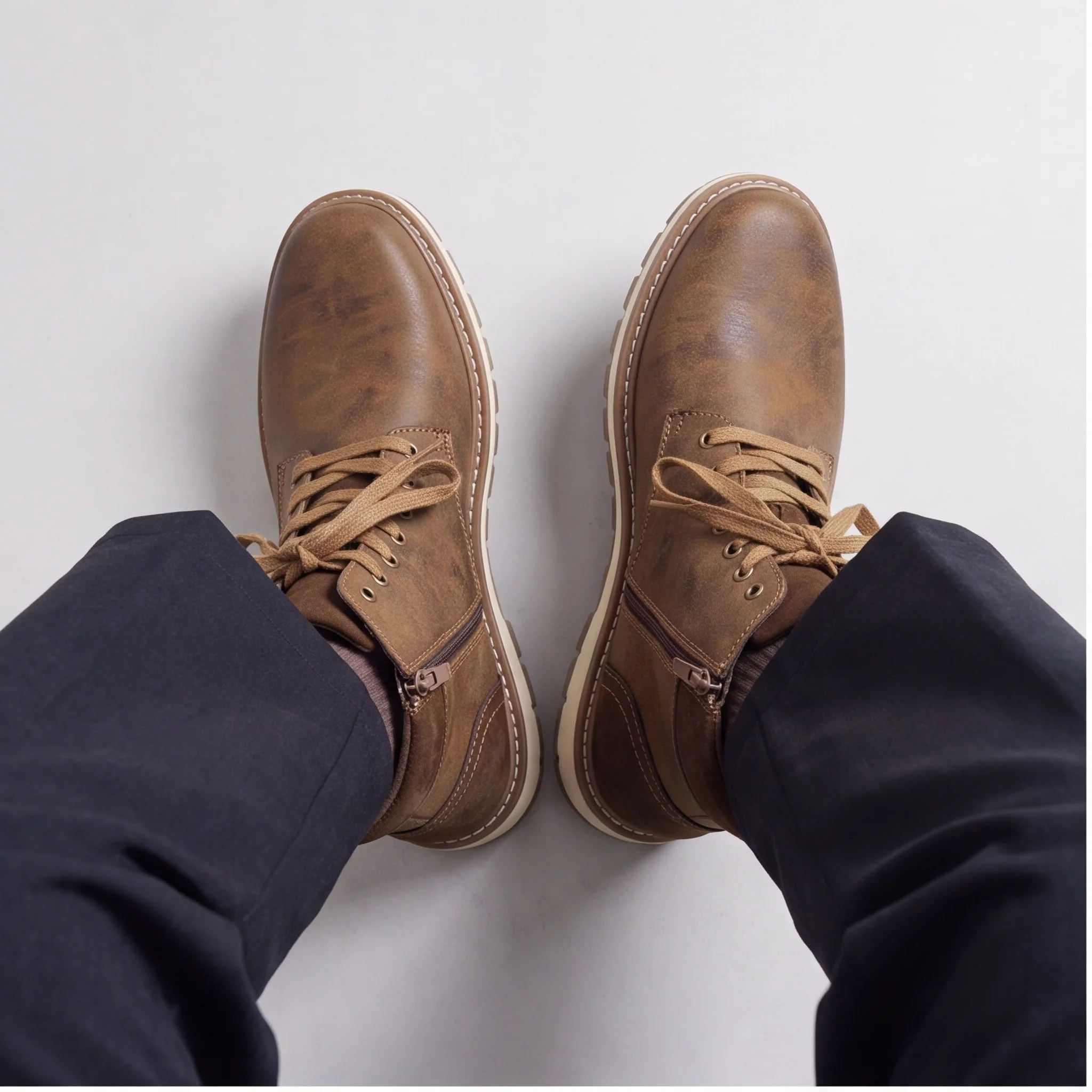 Herrenstiefel, Stiefeletten, Stiefel im Street-Style, Herrenstiefel, Freizeitstiefel, Gummisohle, Polyesterfutter. – Detail 1