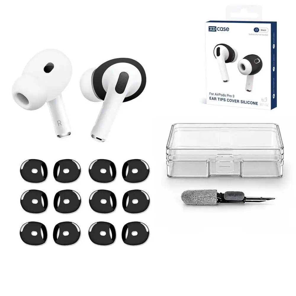 For AirPods Pro 3 XDcase 6 Pairs Silicone Anti-slip Sports Ear Covers Kit, Cleaning Brush Color Random view 5