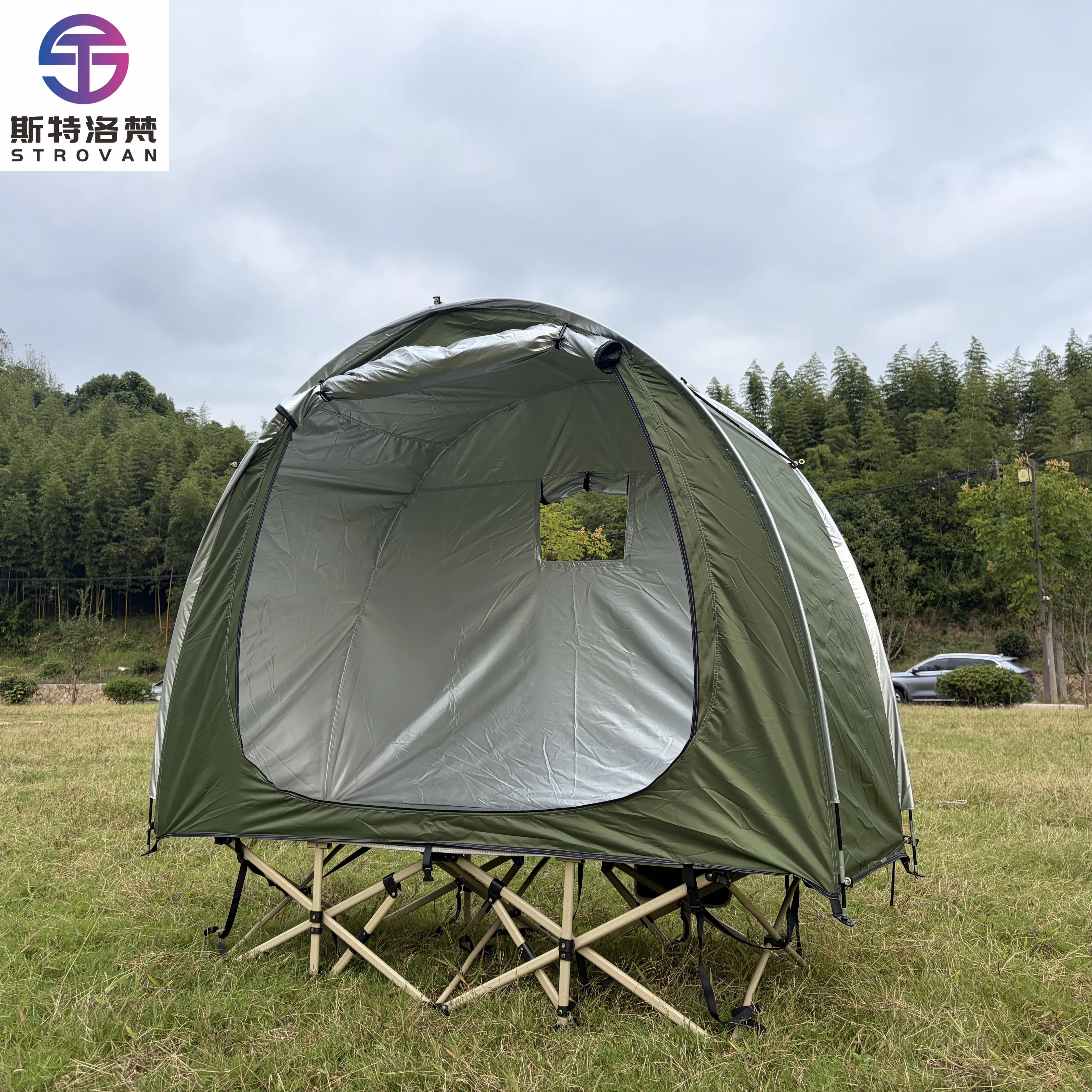 

STLF LZS Trinity Waterproof Shelter Tent,1 Person Tent Cot Tent,Sleeping Bed Tent Not Include Bed,bike Tent,refugee Tent,Storage