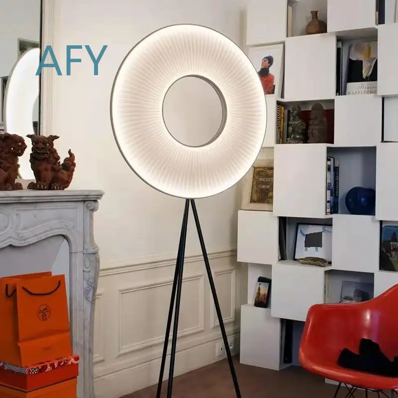 Danish Ferris Wheel Floor Lamp for Living Room Bedroom Study Nordic Homestay Designer Pleated Lamp for Modern Home Decor