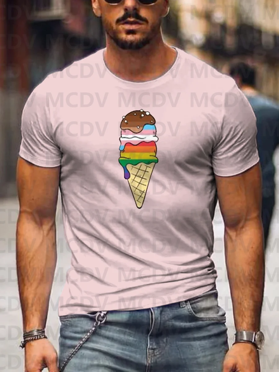 Peça de xadrez do orgulho dos homens camiseta estampada, tops gay arco-íris, verão