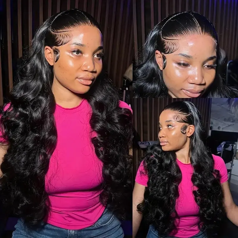 Rosabeauty 250% HD Body Wave 13X6 Lace Frontal Human Hair Wigs 13X4 Transparent Lace Front Glueless Water Wave Wig 32 Inches