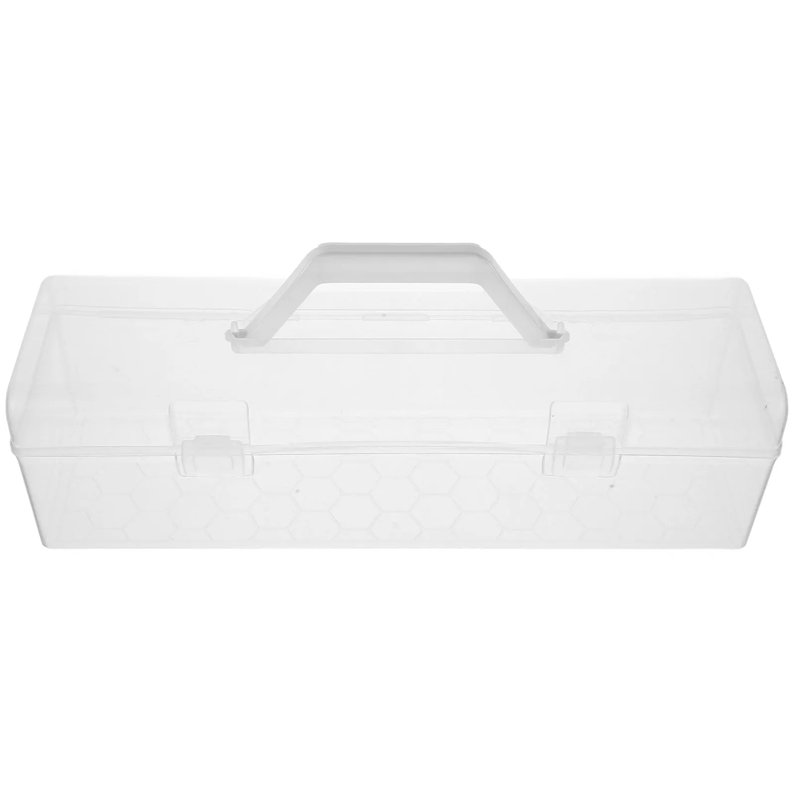 

Transparent Heavy Duty Storage Box with Convenient Handle and Secure Lid for Artists Students Watercolor Pens School Supplies