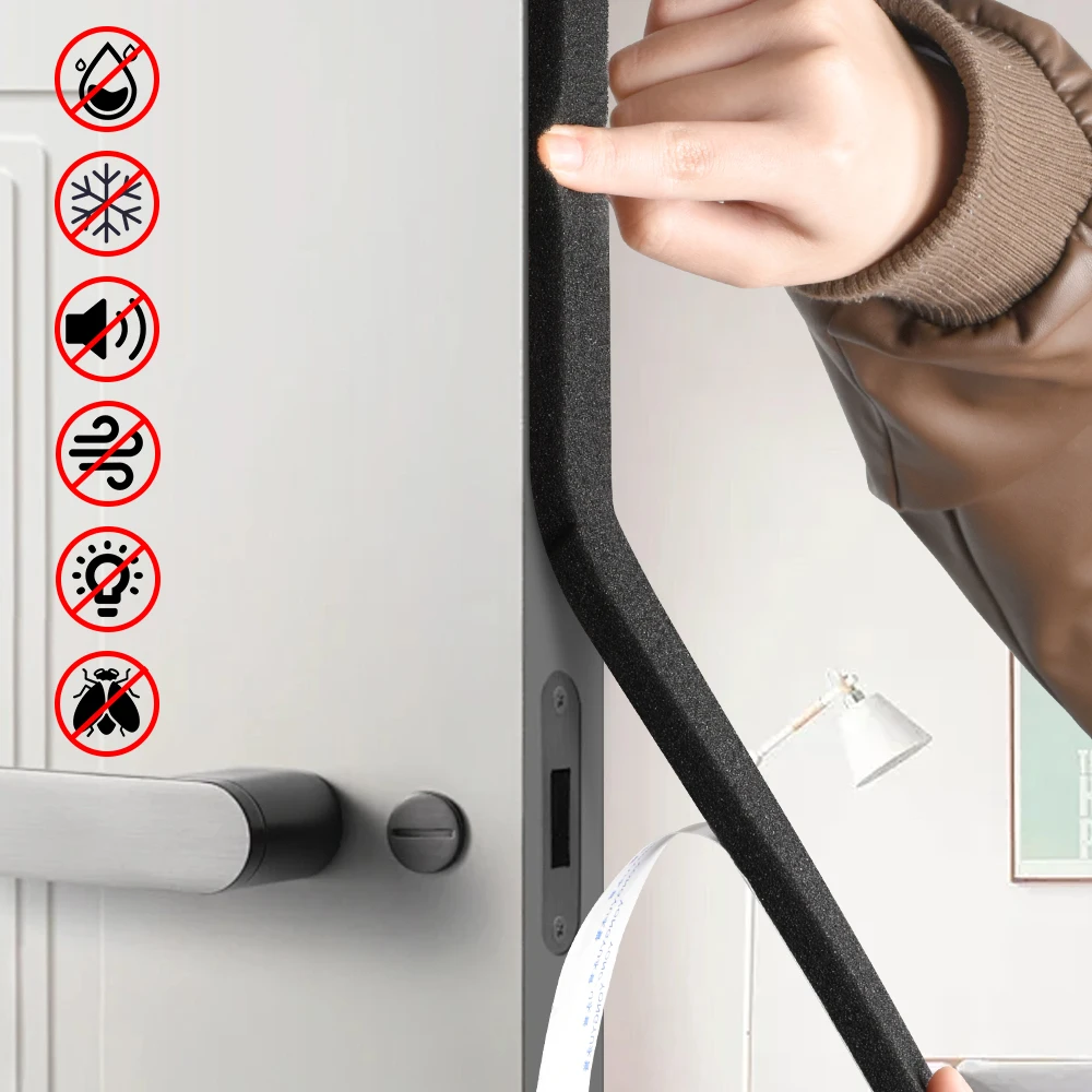 Sponge Sealing Strip, Door Sealing Strip, Professional Door And Window Self-adhesive Window Sealing Strip, Self-adhesive Backing
