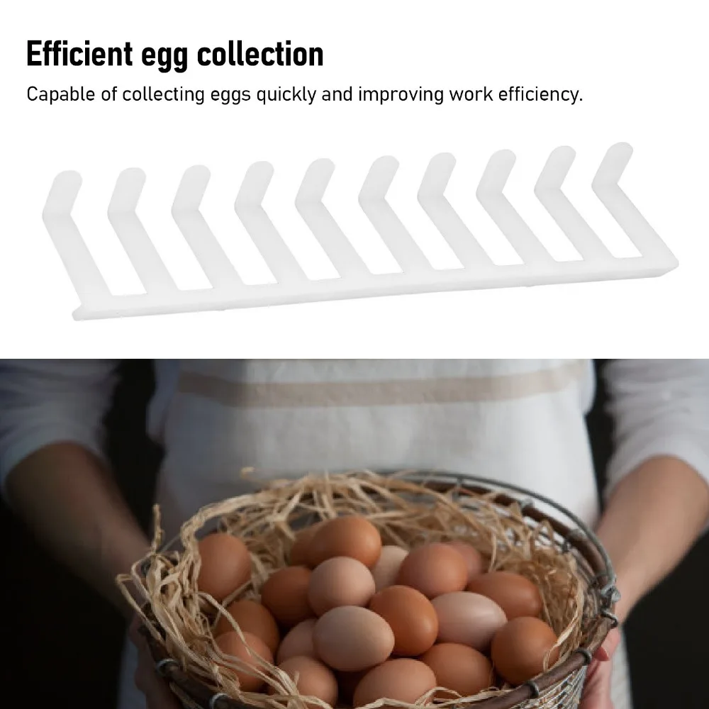 10pcs Plastic Egg Picker Accessory Lightweight Sturdy Chicken Egg Holder Accessory High Efficiency Abrasion Resistant
