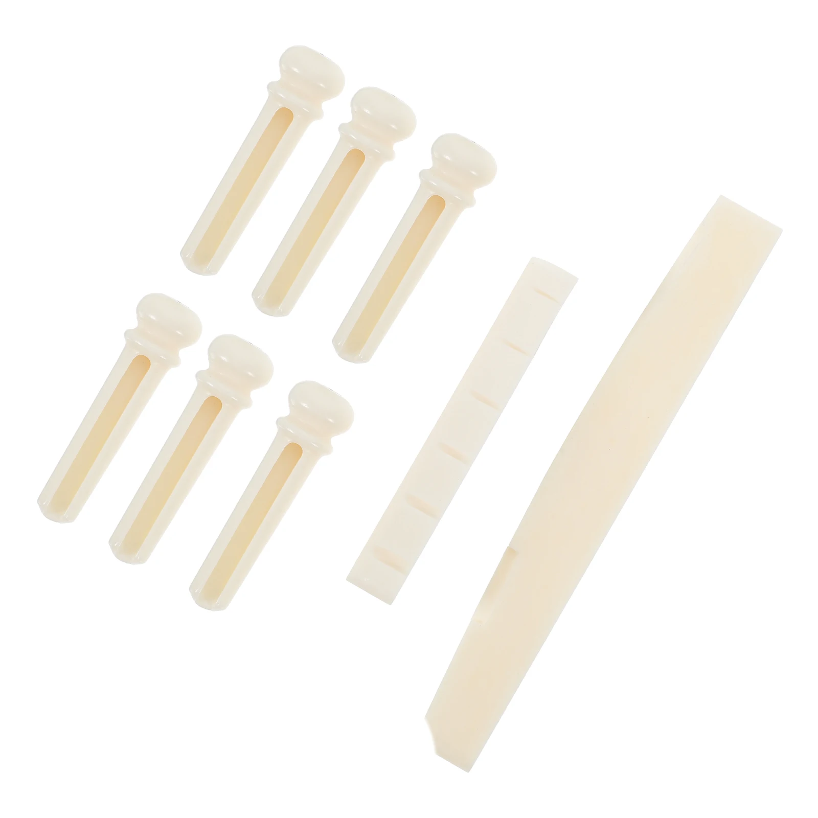 

1 Set Guitar Bridge Saddle Nut Replacement Folk Acoustic Guitar Parts Pegs Kits Durable Lightweight Easy Installation Musical
