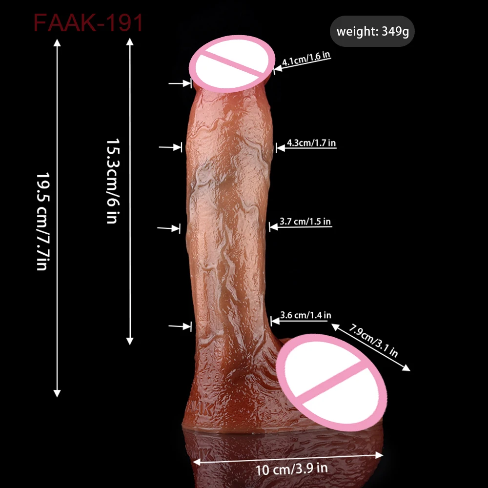 FAAK Silicone Artificial Sucker Penis Female Masturbation Fake DickLesbian Realistic Dildos Adult Erotic Sex Toys For Women