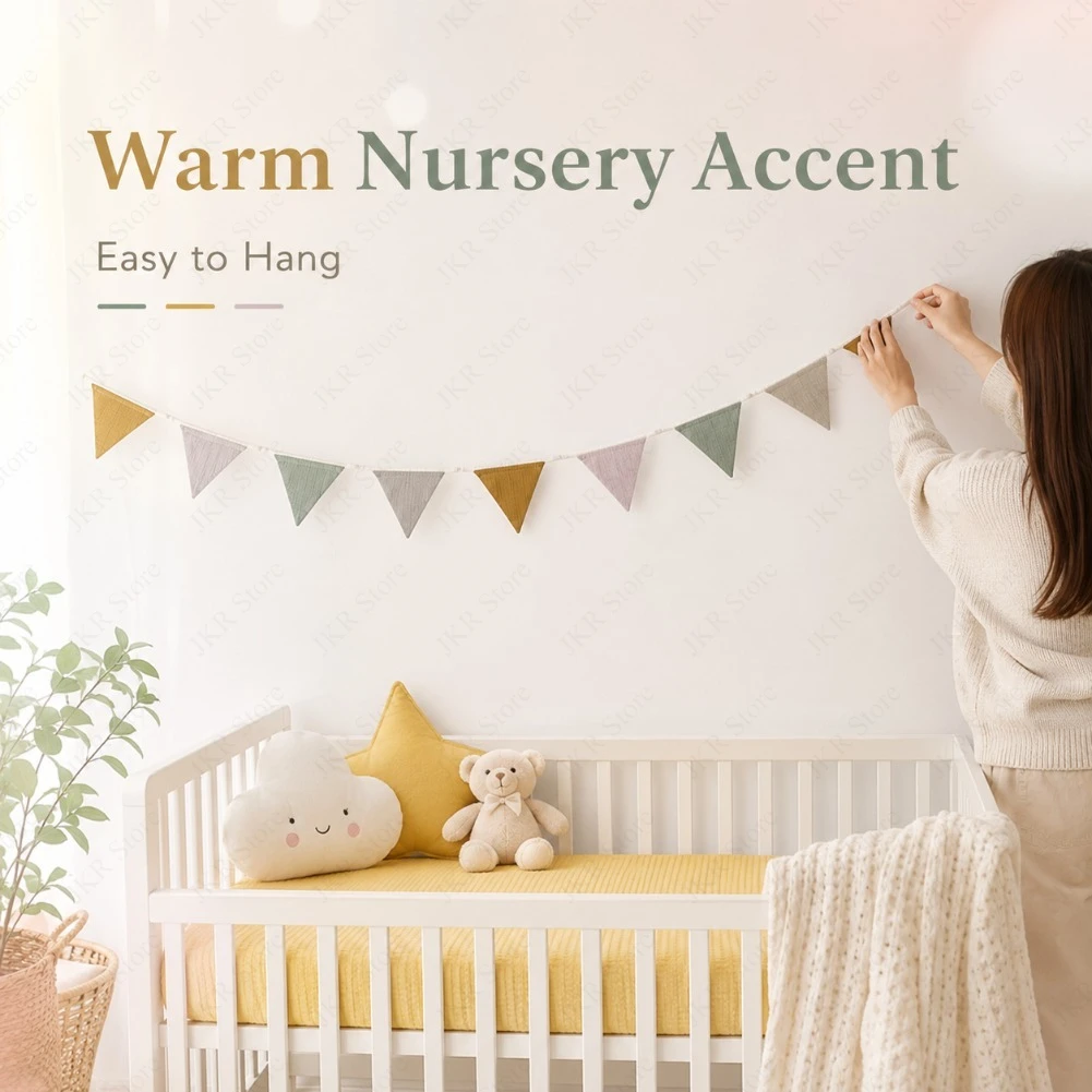 Cotton Fabric Bunting Banner T - огляд і ціна Home Decor Garland