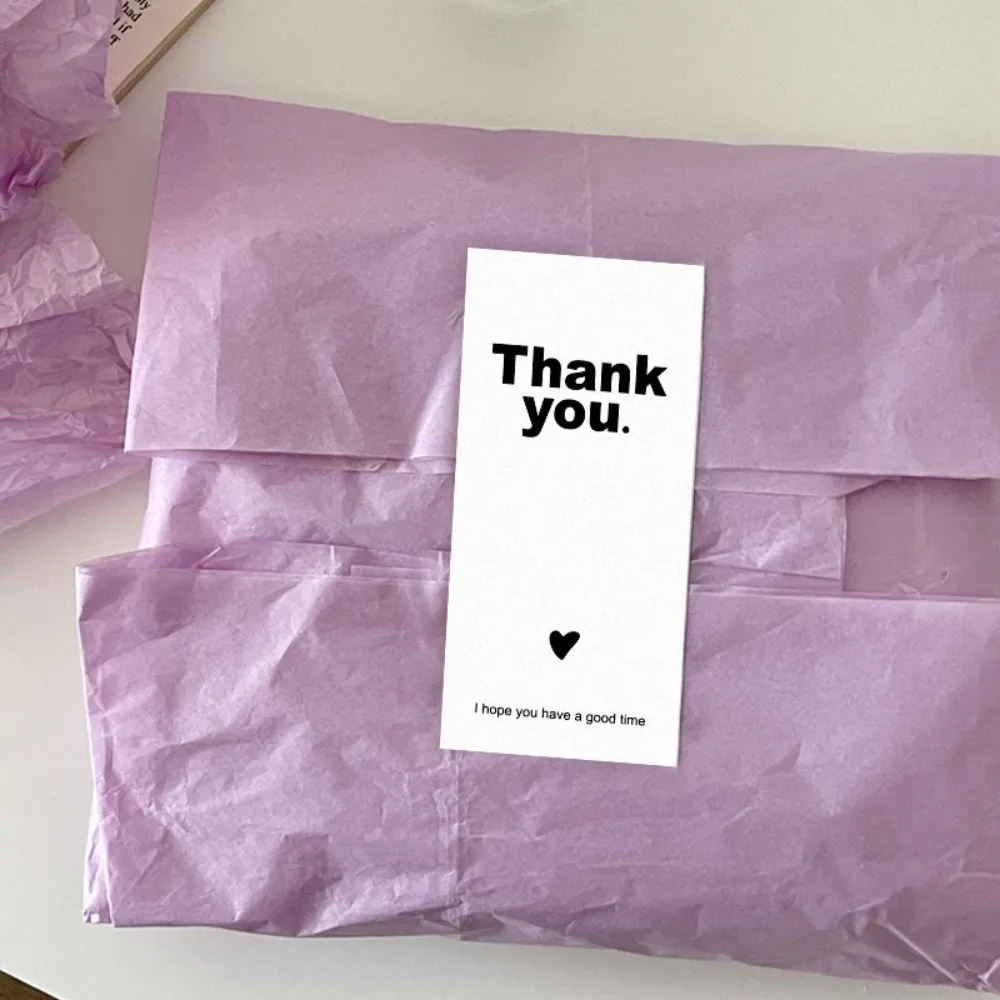 100pcs/roll High Quality Rectangular Thank You Sticker Waterproof Envelope Decoration Decorative Label Sealing Sticker
