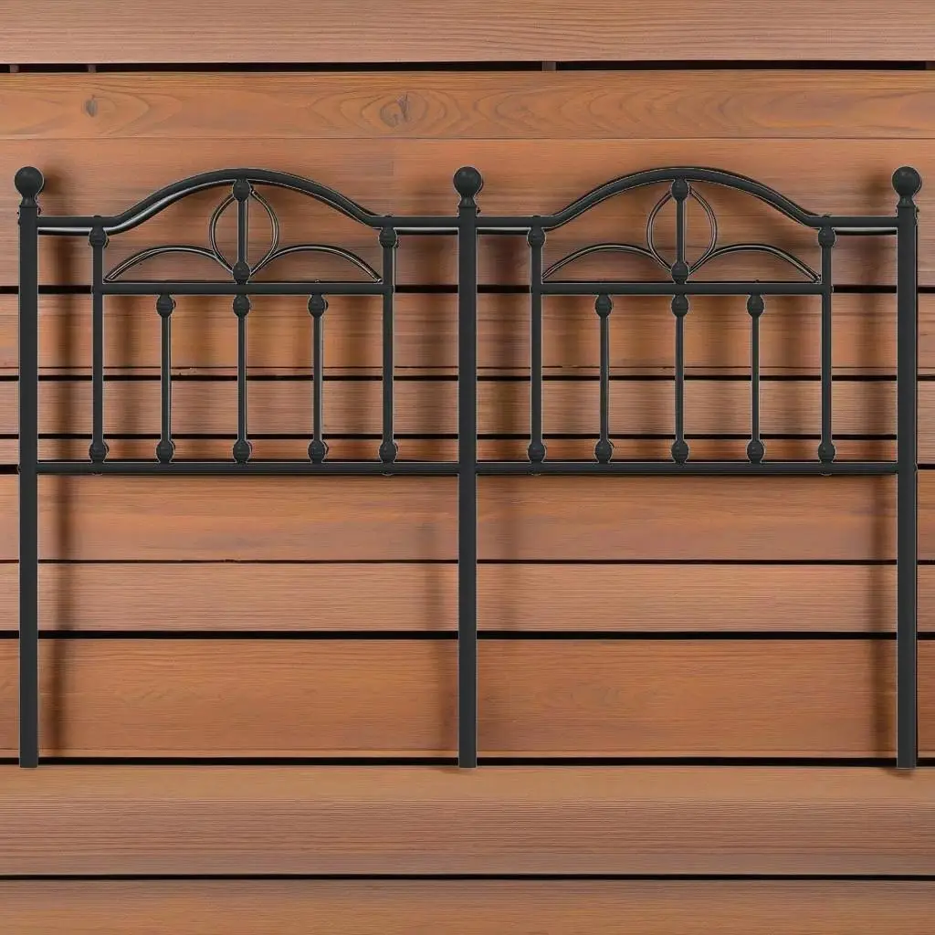 

Black Metal Headboard 59.1 inches - Stylish Bed Frame Upgrade for Modern Bedrooms