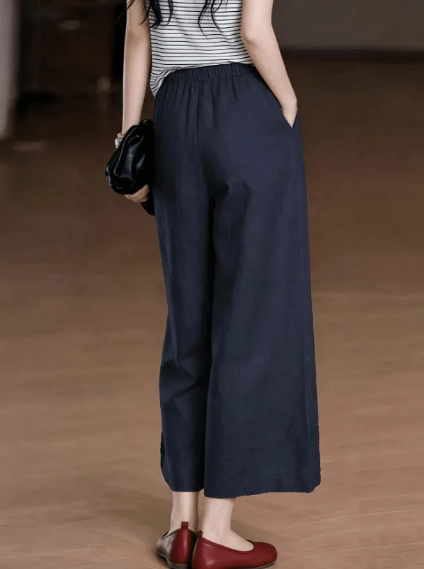Women's Pants, Holiday Style, Elegant Casual Fashion, Suitable for Outdoor Sports, Slim-fit Versatile Cropped Trousers