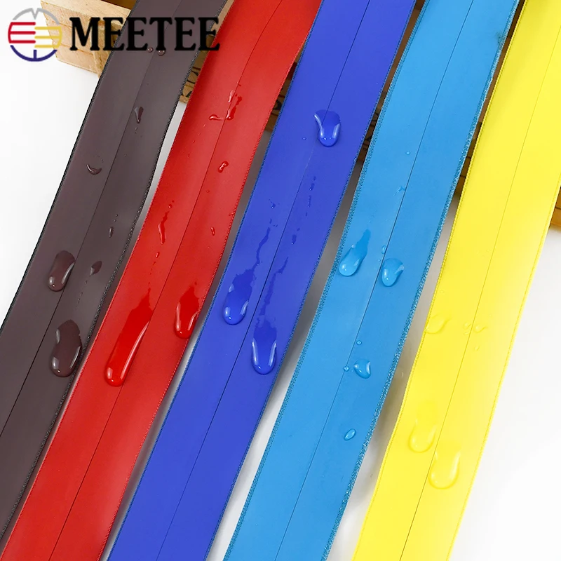 

2/3/5M Meetee 5# Nylon Waterproof Zipper PU Zippers with Reverse Zip Sliders Garment Closure Zips DIY Outdoor Sewing Accessories