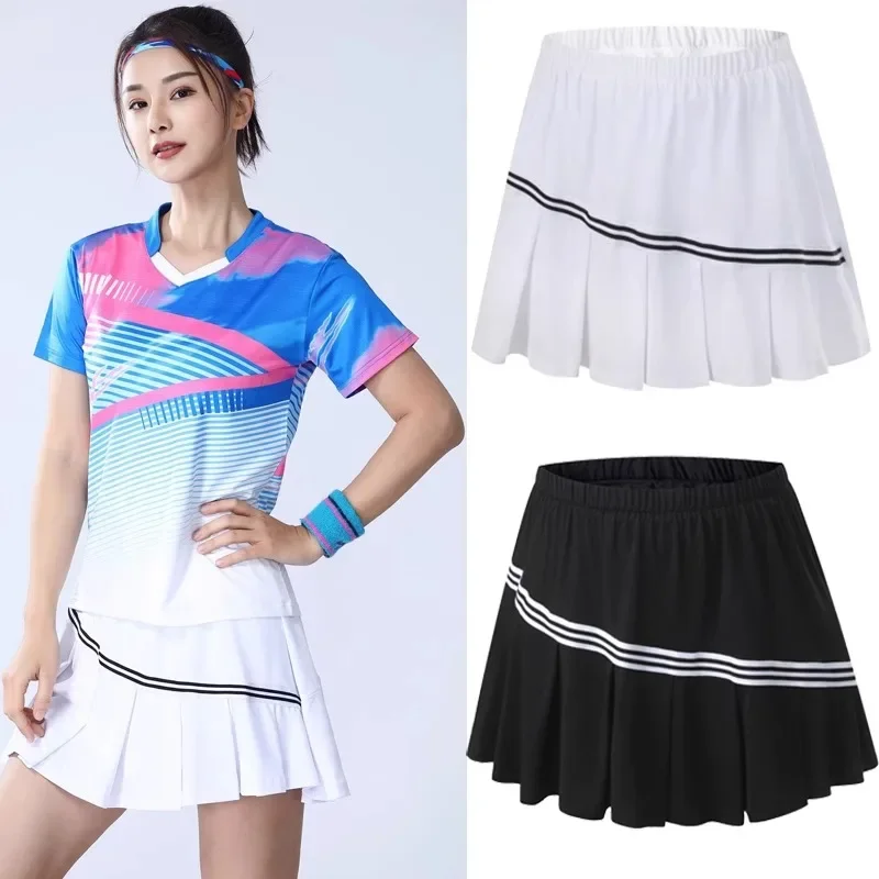 Women Girl Skort Sport Badminton Pantskirt Wear Skirt Pleated Pants 2 In 1 Shorts Running Golf Tennis Skirt Cheerleaders Clothe