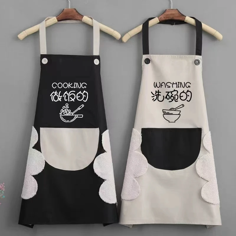 

Lovers Personalized Apron Men and Women Kitchen Apron Family Chef Baked Clothes with Pockets Adult Apron Custom Design