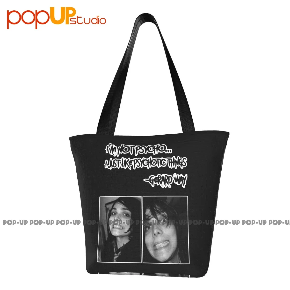 My Chemical Romance Gerard Way Mcr Brand Travel Handbags Reusable Shopping Bag Tear-Resistant