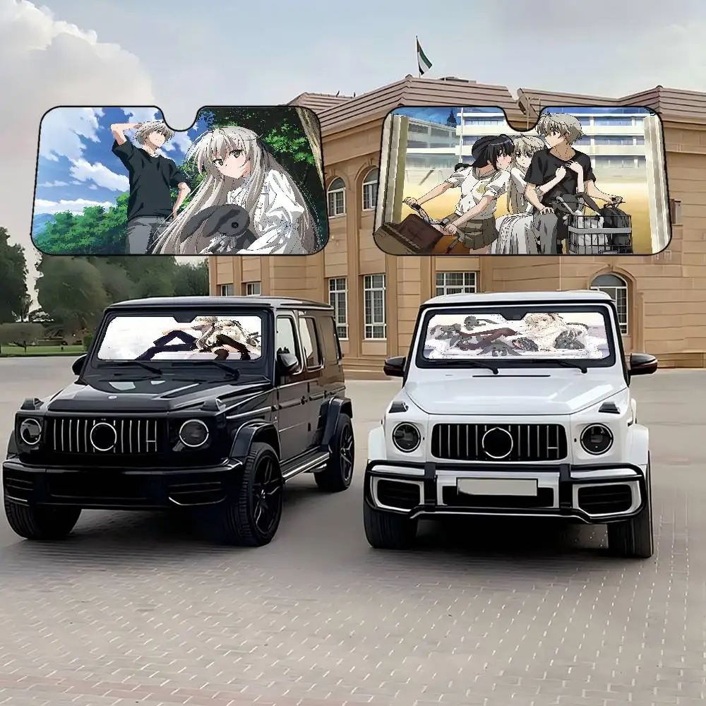 

Yosuga No Sora Anmie солнцезащитный козырек на лобовое стекло для седанов, улучшенный автомобильный солнцезащитный козырек для седанов, 51,2 "X 27,5"