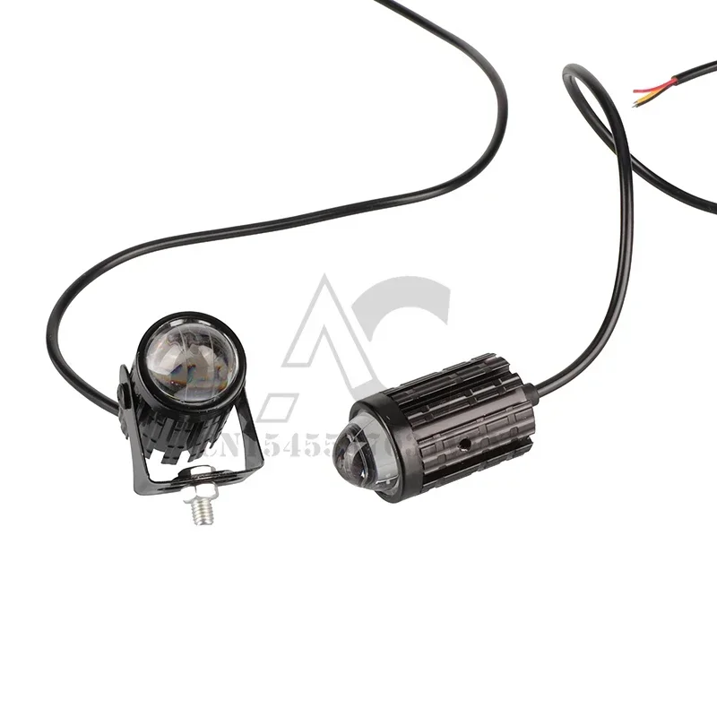 دراجة نارية صغيرة القيادة ضوء المصباح العالمي ثنائي اللون ATV سكوتر ل الأضواء المساعدة مصباح موتو الضباب إكسسوارات مضيئة