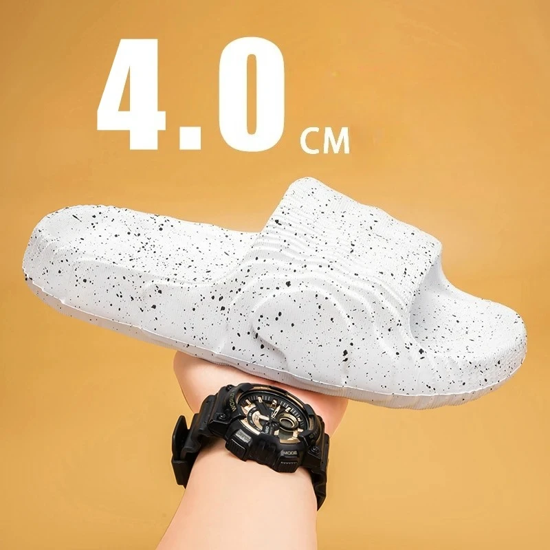 Men Wear Cool Slippers Outside One-word Slippers New Summer Home Home Indoor Non-slip Thick-soled Slippers Men Large Size