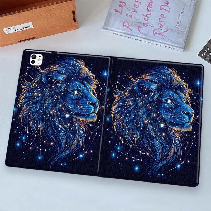 الأسد الكوني تاج غالاكسي لجهاز iPad Pro Air 5 4 3 13 11 8 7 6 5 10th 7th 6th 10.5 12.9 10.9 حافظة كمبيوتر لوحي