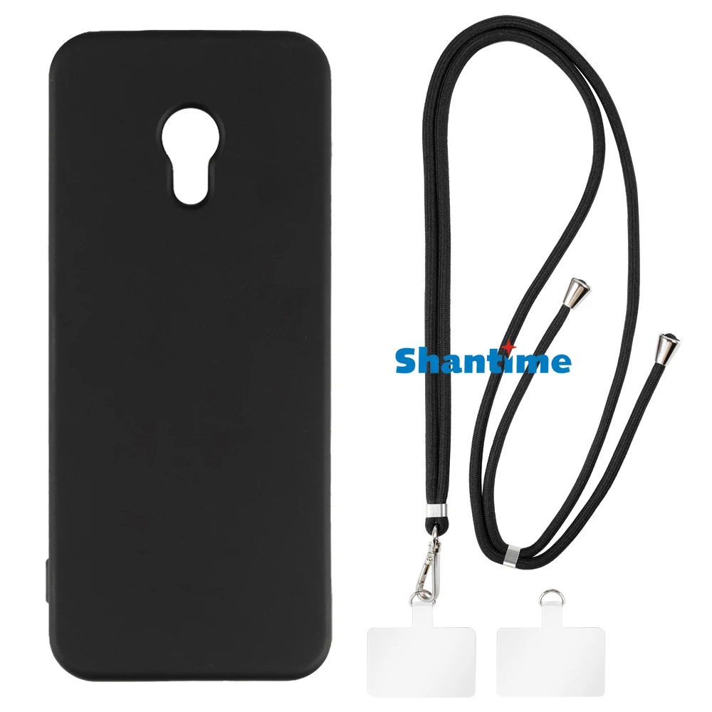 Suitable for Nokia 235 4G 2024 Case + Ajustable Neck/Crossbody Lanyards and Spacers, Silicone TPU Cover with Soft