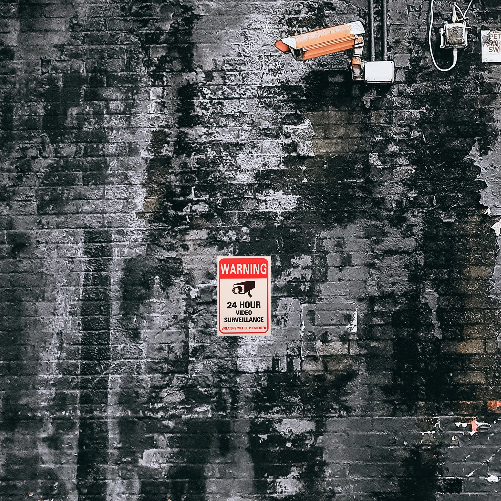 50 Sheets Video Signs Warning Post Decals Office Sticker for