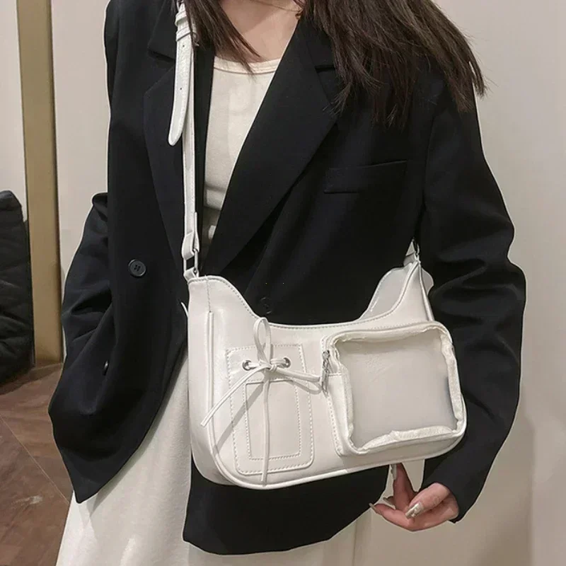 Y2k Harajuku Shoulder Bag Women Korean Transparent Ita Bag School Crossbody Bag Female Japanese Designer Preppy Handbag Purse image 2