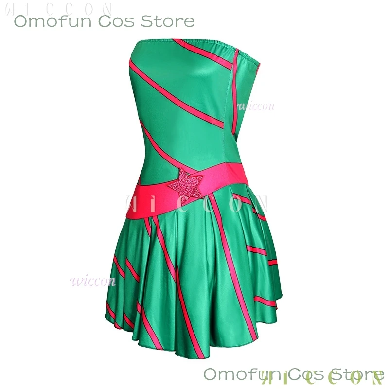 Anime Club Cartoon Princess Stella Cosplay Dress Adult Women Hot Girls Style Clothes Halloween Party Dress-up Green Suit