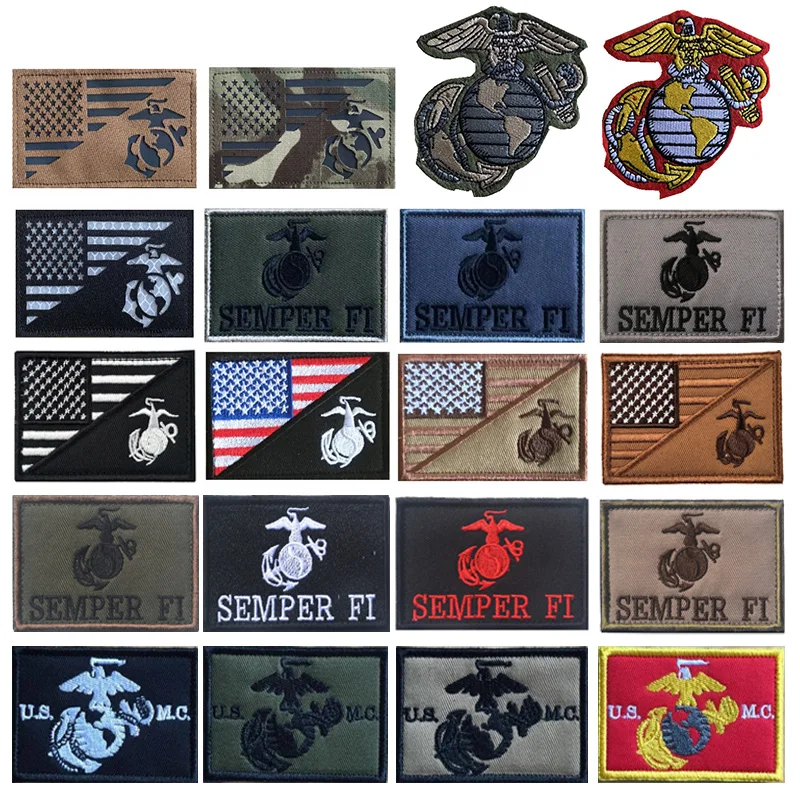 Reflective USMC Global Eagle Embroidered Patch USA  Emblem Patches for Clothing Appliques Badge