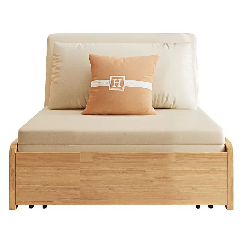 

Technology cloth single double balcony log wind expansion bed