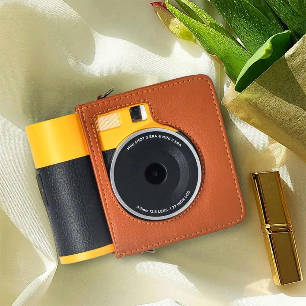 with Shoulder Strap Instant Camera Case PU Leather Anti Scratch Storage Bag Wear Resistant for Kodak Mini Shot 3 Era MS300