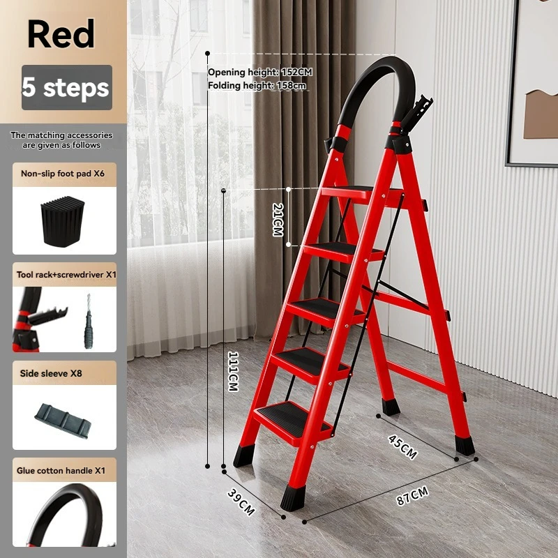 5 steps red
