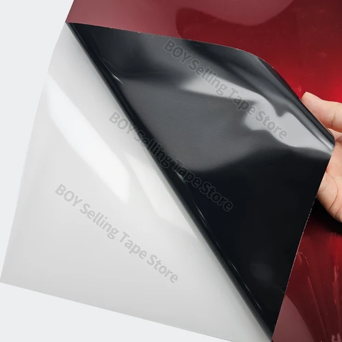 Imagen 2 del producto Película de envoltura de vinilo rojo sangre de dragón metálico súper brillante de la más alta calidad, envoltura de vinilo rojo brillante para revestimiento de coche para motocicleta