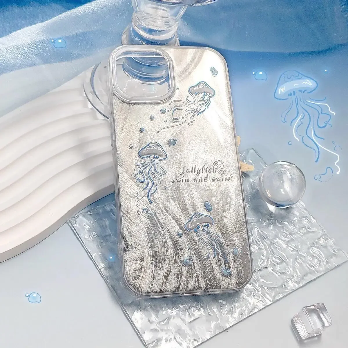 

Blue jellyfish Phone Cases For Samsung galaxy A70 A50 A72 A52 A51 A71 A31 A32 A22 A20S A21S A12 A30 A10 A11 Case