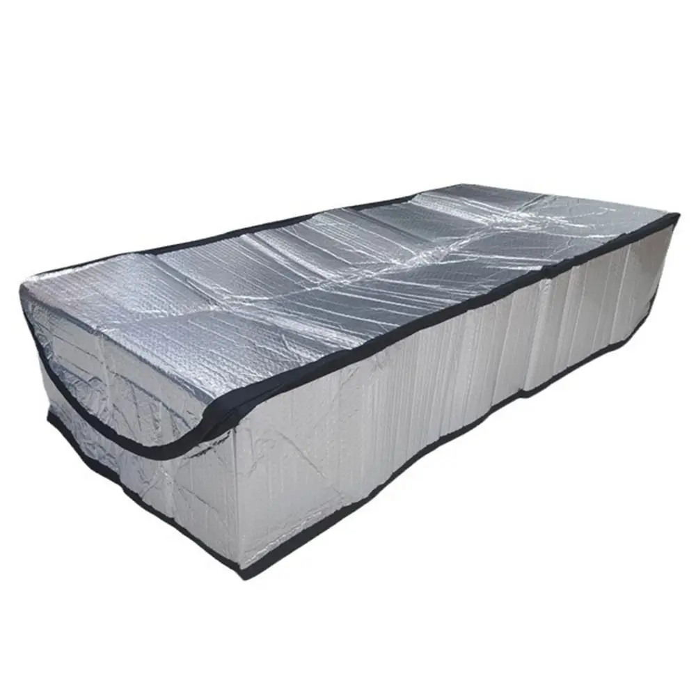 Fireproof Attic Dust Cover Aluminum Foil Foldable Attic Door Insulation Cover Thicken Silver Seal Insulation Sleeve Home
