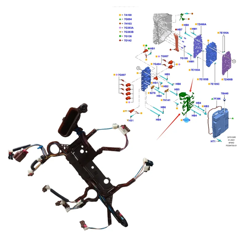 

AU04 -Valve Body Connector J1KP-7G276-BE J1KZ-7G276A J1KP7G276BF For Ford Mondeo Kuga Focus 2018-2025 Transmission J1KP7G276BE