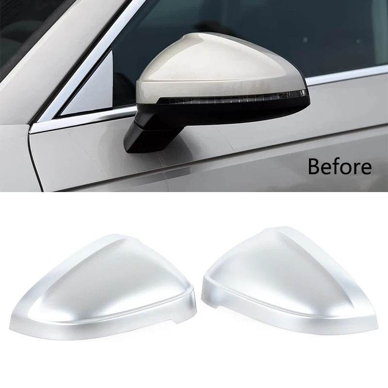 

2 шт. для Audi A4 A5 S4 B9 2017 2018 2019 S5 RS5 матовый хром боковое зеркало заднего вида крышка крышка корпуса