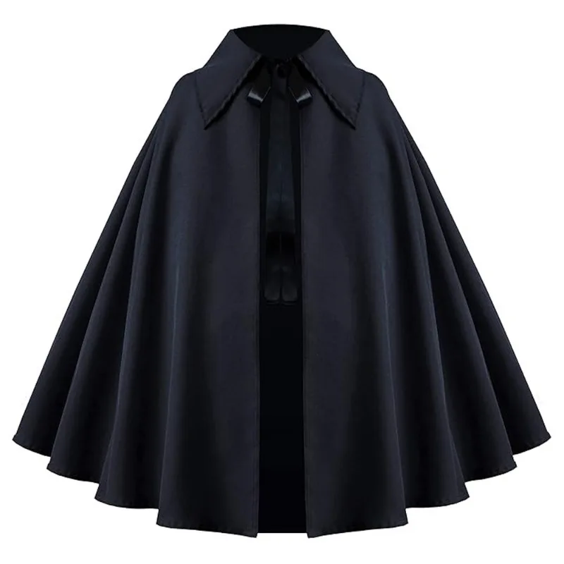 جديد الكبار القرون الوسطى Steampunk عباءة عصر النهضة خمر المخملية القوطية الساحرة معالجات تأثيري كيب المرأة هالوين زي حفلة #6