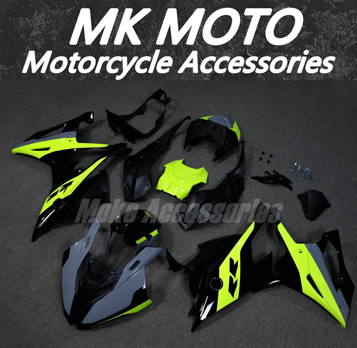 

Fairings Kit Fit For M1000RR S1000rr 2019 2020 2021 2022 Bodywork Set Injection Gray Neon Fluorescence Bright Black