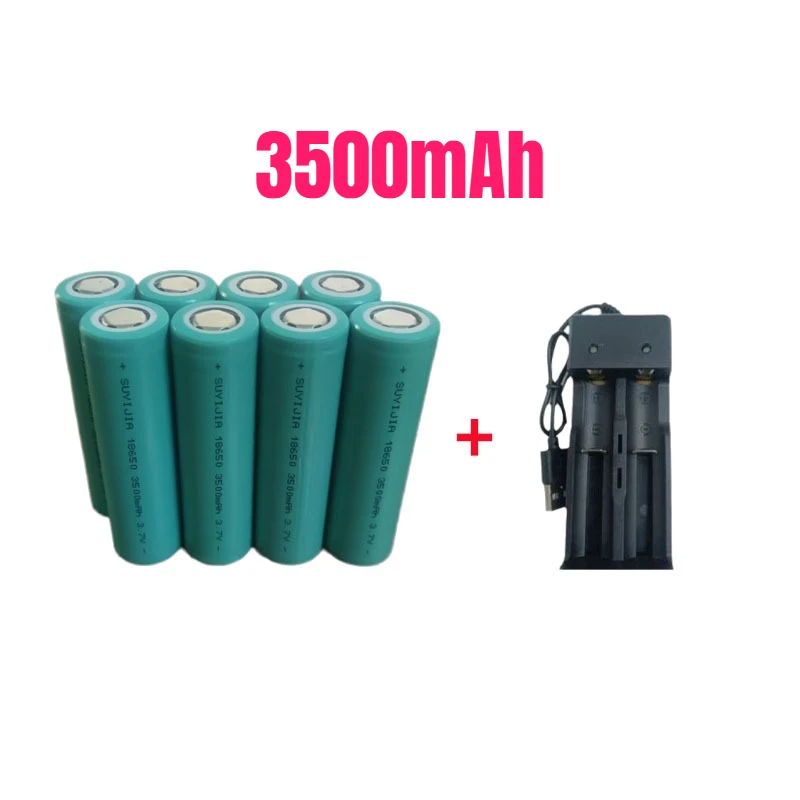 2026 Nieuwe 18650 Lithiumbatterij 3500mAh 3.7V 25A High Power Tool Batterij 18650 Oplaadbare Batterij + 4.2V1AUSB Oplader