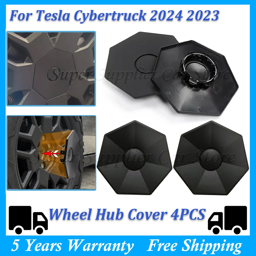 

New 4PCS For Tesla Cybertruck 2023 2024 Car Hub Center Cover Wheel Center Decorative Cover Hub caps Modification Accessories