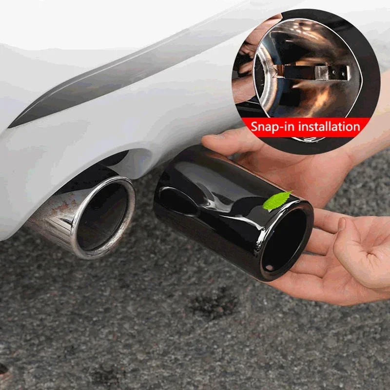 Car styling Chrome Exhaust Muffler Tip Pipes Rear Pipe Modified Tail Throat Liner For BMW F10 F20 F30 F32 F34 F48 Accessories