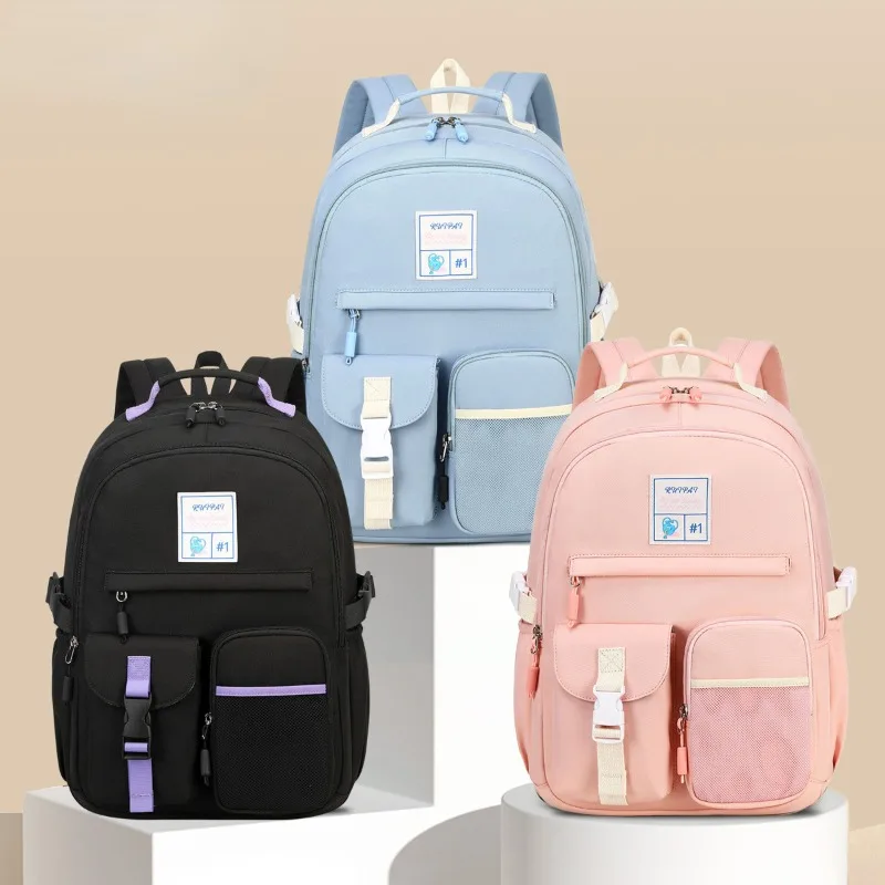 

Simple Fashion Shoulder Bag Multi-pocket Large Capacity Lightweight Waterproof Student Schoolbag Casual Travel Commuter Backpack