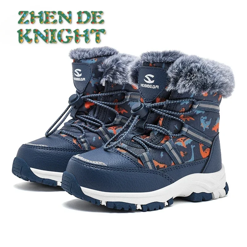 Children Casual Shoes Winter Sneakers Kids Outdoor Footwear Padded Boot Waterproof Girls & Boys Non-slip Paw Warm Fur Snow Boots