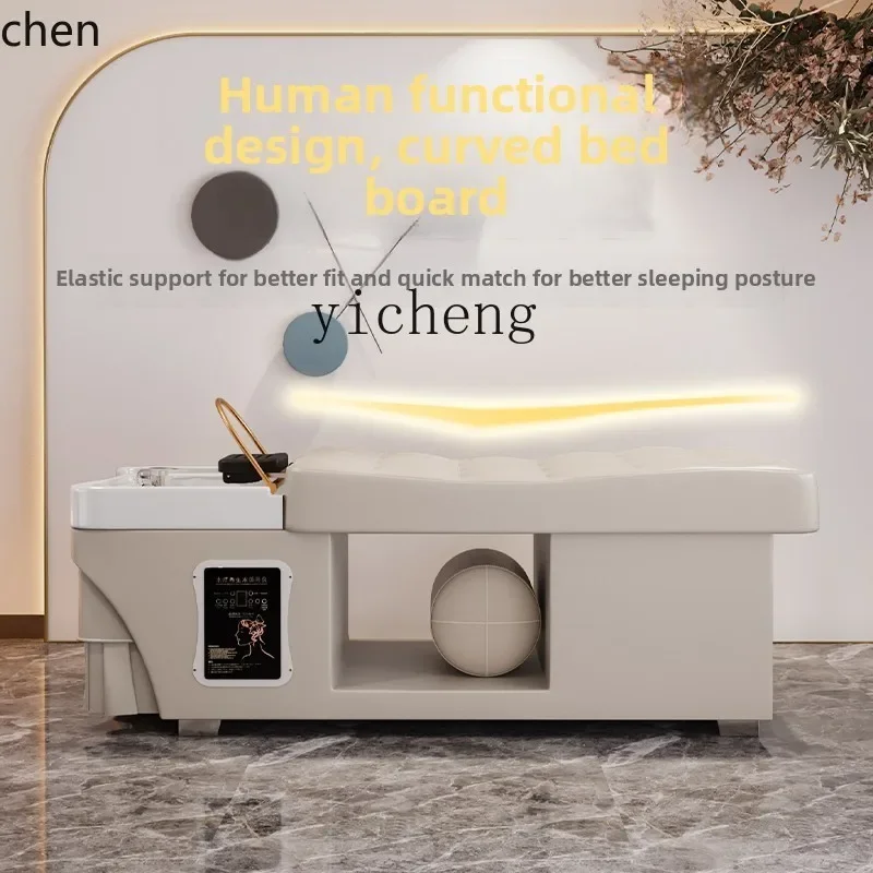 

YFY curved Thai shampoo bed massage beauty salon head treatment bed water circulation fumigation water heater