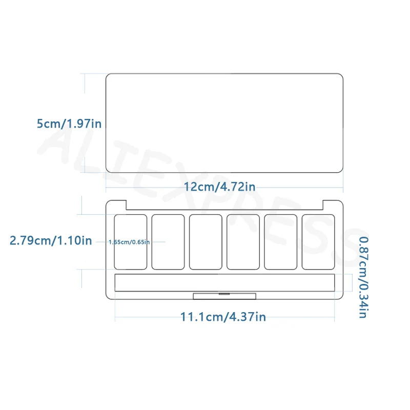 طبق عينيه فارغ لتقوم بها بنفسك أداة تجميل لوحة لتنظيم 6-شبكات أحمر الخدود مستحضرات التجميل حامل لوحة ماكياج إعادة الملء #2