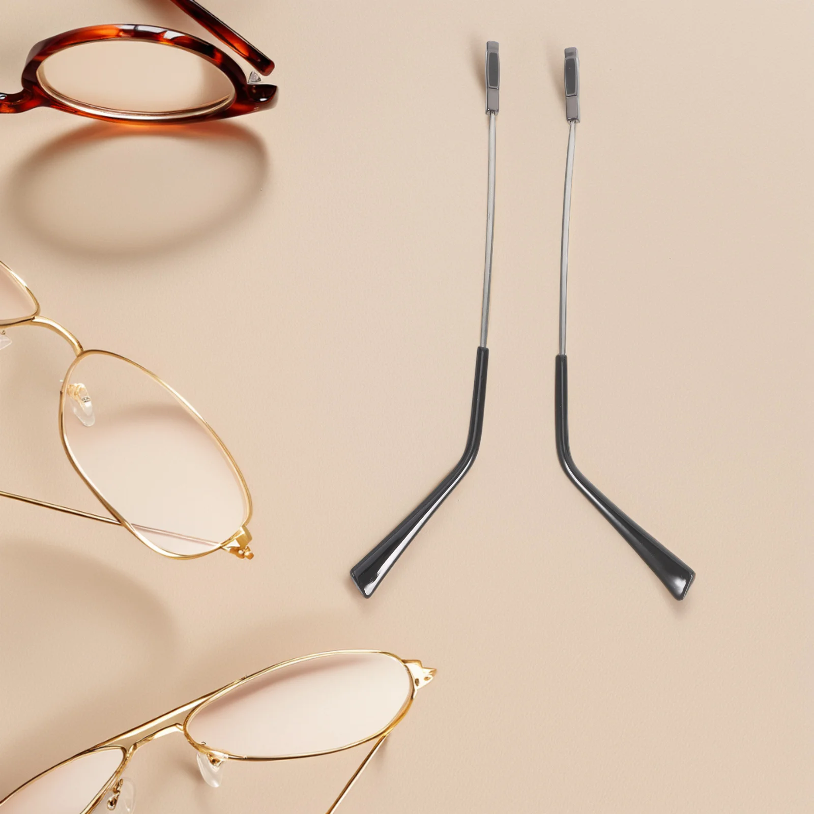 

1 Pair Metal Eyeglass Replacement Arms Universal Fit Durable Anti-Slip Stylish Electroplated Glasses Temple Parts Labor