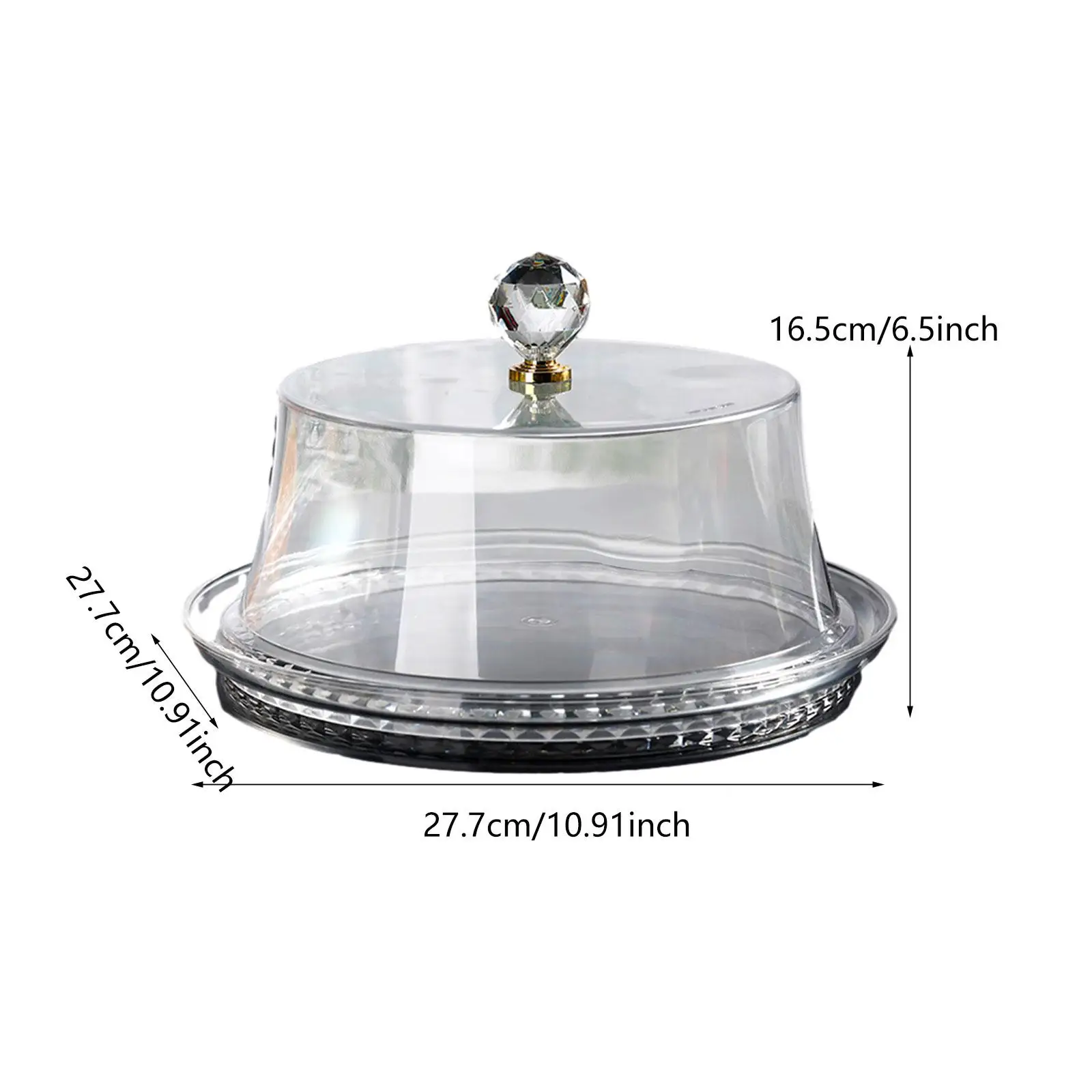 Cake Stand with Dome Clear Decorative Covered Cake Holder Cake Plate Dessert Tray for Party Kitchen Holiday Birthday Wedding