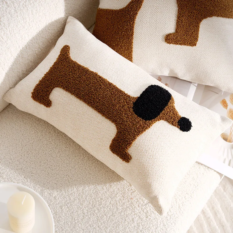 30X50/45x45CM Cute Cartoon Puppy Throw Pillow Cover Animal Stamping Waist Cushion Cover Decor Home Decorative Pillowcase