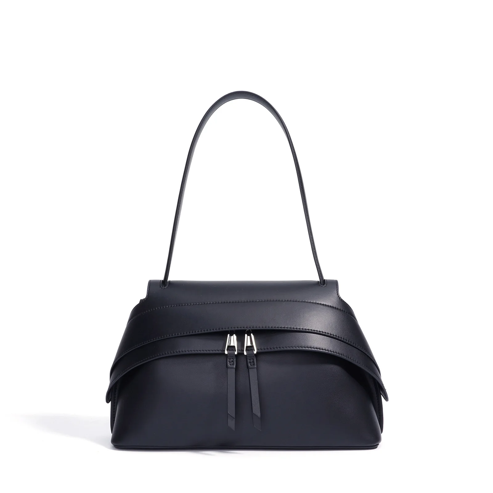 Genuine Grade Cow Leather Women's Shoulder Crossbody Bag Luxury Designer Ladeis Underarm Bag Female Handbag Fashion Saddle Bag