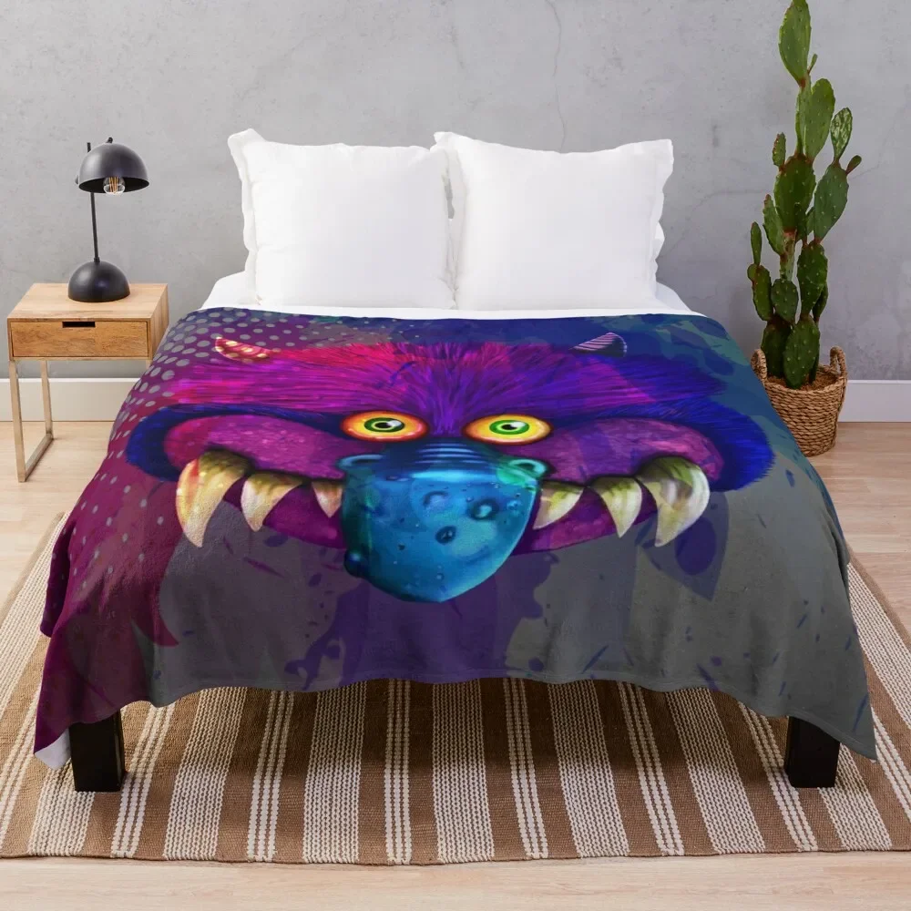 

Monster pop art Throw Blanket All Season Soft Lightweight Blanket for Home